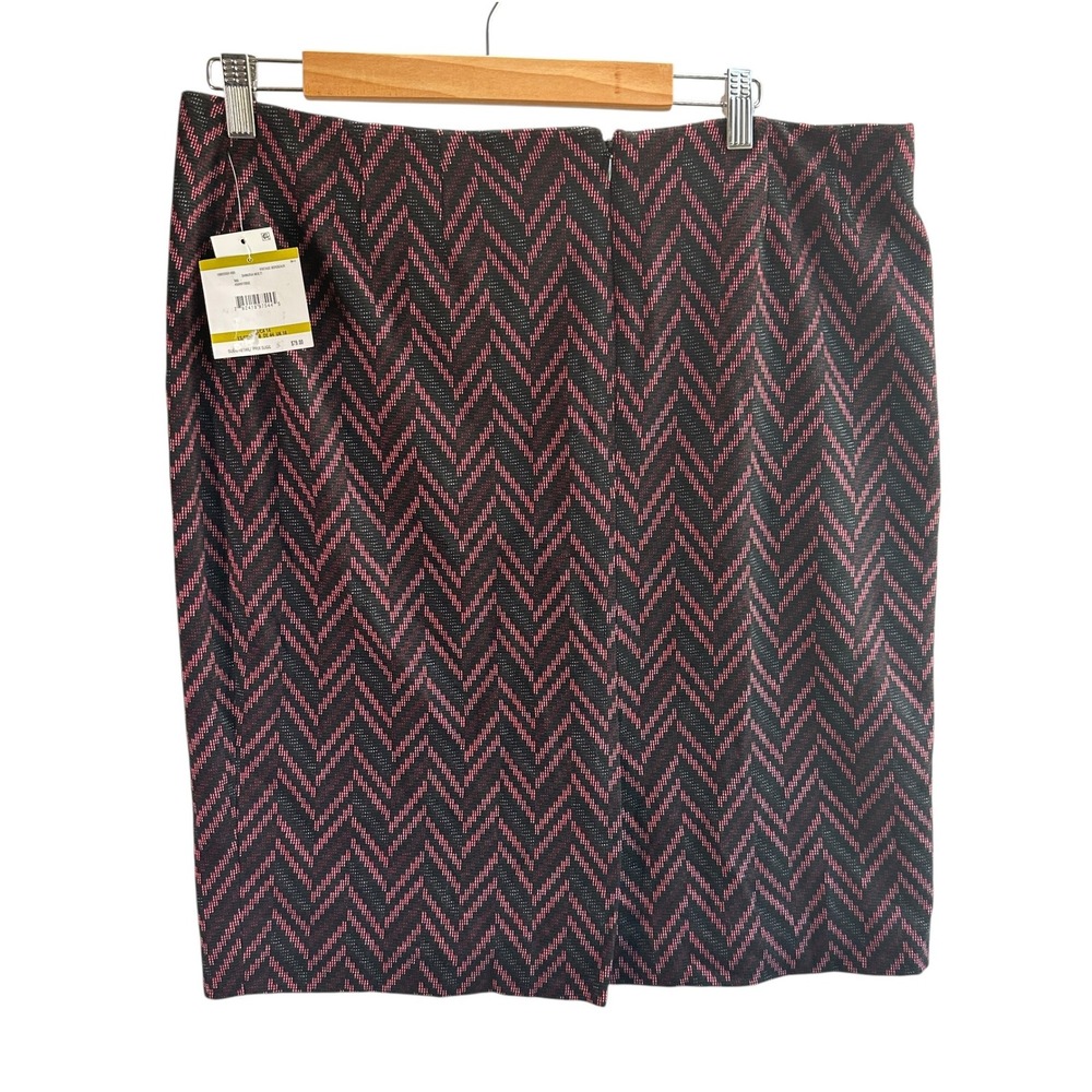 Kasper Chevron Pencil‎ Skirt Career Office Wear Business Casual Size 14 NWT - Picture 3 of 9